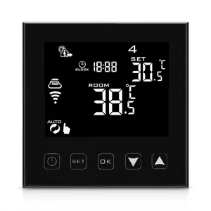 Pengontrol suhu Digital multifungsi, stopkontak termostat dengan saklar pengatur waktu lantai pemanas AC 110v ~ 230v soket timer