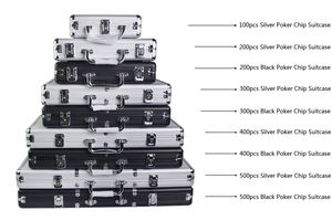 Tamaño caliente de <span class=keywords><strong>500</strong></span> piezas de <span class=keywords><strong>Poker</strong></span>, <span class=keywords><strong>fichas</strong></span> de capacidad maleta Negro Jack contenedor caso/caja maleta de aluminio - Product Image 3