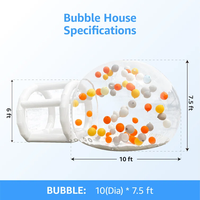 Dôme gonflable transparent en cristal pour enfants, tente bulle, ballons bulles transparents, châteaux gonflables amusants pour les fêtes, prix d'usine bon marché