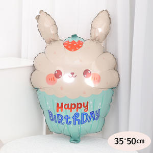 Nouveaux modèles de ballons en feuille d'aluminium en forme de gâteau glacé mat, décoration d'ambiance, ballons <span class=keywords><strong>joyeux</strong></span> <span class=keywords><strong>anniversaire</strong></span> - Product Image 6