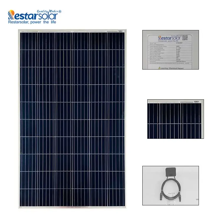 Painel Solar poli alta-qualidade 250w 255w 260w 265w 270w 275w 280w 285w com 30 anos de garantia