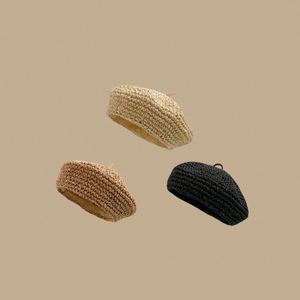 Nouveauté 2025 – Béret tendance en paille raphia crocheté pour femme et fille – Collection été - Product Image 3