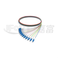 LC Duplex 12-Core 0.9mm Monomode SM MM Fibre Optique Pigtail FTTH FTTX Câble de Communication PVC LSZH 850-1550nm
