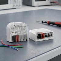 Mini contrôleur LED 5-en-1 4 canaux PWM pour bande et feuille néon 12-48V WiFi Tuya Smart Life 2.4G Musique