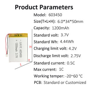 맞춤형 <span class=keywords><strong>3.7v</strong></span> 4.2v 60mah 500mah 850mah 1000mah 4000mah 303450 453450 503450 603450 리튬 리폴리머 배터리 <span class=keywords><strong>3.7v</strong></span> - Product Image 2