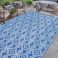 Tapis de paille en plastique 2x6x9 pouces, tapis réversible, grand tapis de sol pour l'extérieur, le camping-car et le Patio