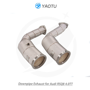 YT thép không gỉ miễn phí dòng chảy xuống ống cho <span class=keywords><strong>audi</strong></span> rsq8 4.0t spofrt xả downpipe lá chắn nhiệt hệ thống ống xả - Product Image 5