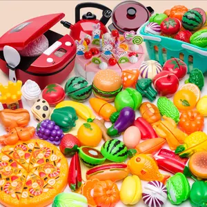 Cut fruit children's toy vegetable cut music set baby cooking family kitchen toy for boy and girl