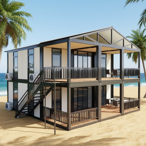 Rumah Prefabrikasi Kontainer Ekspansi 20Ft 40Ft Siap Huni, <span class=keywords><strong>2</strong></span> <span class=keywords><strong>3</strong></span> 4 5 Kamar Tidur, Villa Mewah Baja Ringan, Gedung Kantor Mobile - Product Image 1