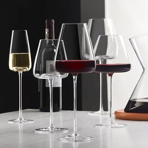 Verres à vin de luxe européens élégants à longue tige en cristal - Product Image 4