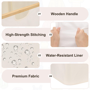 ตะกร้าเก็บของขายดี พร้อมหูหิ้ว ตะกร้าผ้าแคนวาส - Product Image 2