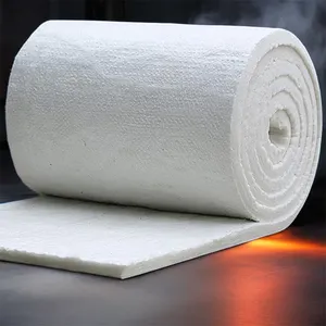 Cobertor de fibra cerâmica alta de zircônia 1700C, material de isolamento de forno de lã de fibra cerâmica refratária preço de fábrica