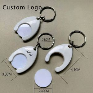 Porte-clés jetons de chariot personnalisés en forme de goutte de pluie - Jetons promotionnels élégants pour chariots de courses par OEM - Product Image 5