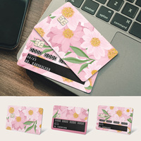 2024 mélange fleur photo crédit banque Visa carte autocollant Anime héros carte couvre peau autocollants pour banque carte de crédit