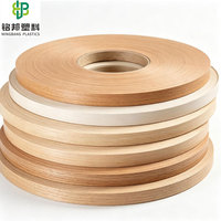 Bande de chant PVC personnalisée OEM, bonne résistance, anti-rayures, écologique, pour bordure de porte d'armoire intérieure et de plateau de table