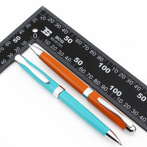 Stylos à bille exécutifs en métal orange en gros promotionnels avec logo personnalisé - Product Image 6