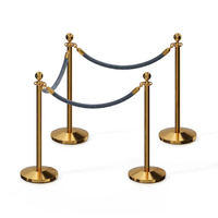 Barrières d'exposition de musée pour le contrôle des foules Corde suspendue Ligne de file d'attente Diviseur de route Stanchion Artistic New Design Stanchion Posts