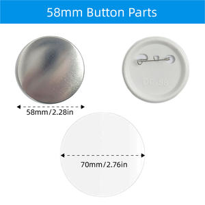 58mm 2.25in Round Button Badge Parts Pin Voltar Suprimentos para 58mm Button Maker Machine - Product Image 3