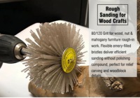 Brosse à fil nylon abrasif de grain 80/120/240/320 pour le polissage et l'ébavurage du bois