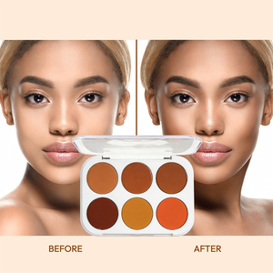 <span class=keywords><strong>Palette</strong></span> de crème contouring et correctrice Oalen Private Label, 6 teintes, couvrance totale, fond de teint pour corriger les taches sombres - Product Image 1