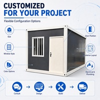 Prix d'usine, panneau sandwich en acier, maison mobile modulaire préfabriquée, mini-conteneur avec design contemporain