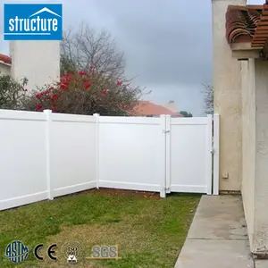 Yüksek kalite kolay kurulum avrupa açık PVC plastik gizlilik çit paneli bahçe çit