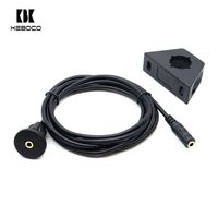Câble audio stéréo pour voiture personnalisé avec prise jack 3,5 mm, port AUX encastré pour tableau de bord, 3,5 mm femelle-femelle