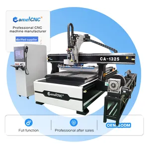 CA-1325 Furniture Roman Column Cnc Carving Machine Wood Cutting 4 Axis Atc CNC Router With Rotary Axis