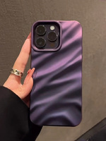 Nouveauté Coque en silicone 3D à effet d'ondulation de l'eau Minimaliste au toucher lisse Antichoc Protection intégrale pour la série iPhone