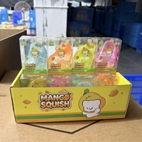 Jouet Squishy Pomme Pailletée Super Doux Transparent Anti-Stress pour Enfants, Cadeau de Noël et de Fête