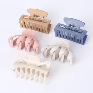 New Material Environmental Protection Reusable Plastic PP Rectangle Hairgrips Classics Hair Clips Octopus claw clips