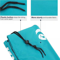 Sac de rangement portable en polyester imperméable avec cordon de serrage, motif visage souriant, pour vêtements, idéal pour les voyages et la maison