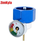 Adaptador de Aluminio Personalizable para Llenado de Tanques de Gas Propano Azul, Manómetros Roscados, Soporte OEM AF03-PA, 1 Año de Garantía