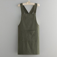 Tablier de cuisine respirant en tissu froissé de coton de style japonais avec logo personnalisé uniformes de bar de restaurant uniformes de bar de restaurant