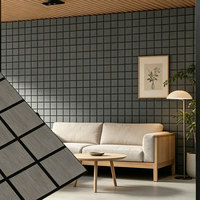 Isolation phonique supérieure, moderne, carrée, en placage, 100 % fibre de polyester, ignifuge, écologique, hautement efficace pour appartements et écoles