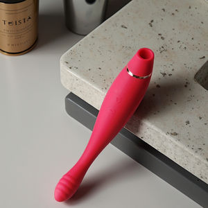 Saugvibrator 2 in 1 Wiederaufladbarer Vibrator für Frauen Silikon Sexspielzeug Masturbationshilfen - Product Image 2