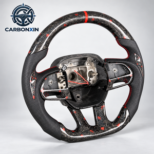 Volant sport à 3 branches en cuir et fibre de carbone pour Dodge Charger Challenger Durango Demon SRT Journey RT Viper RAM TRX SXT - Product Image 2