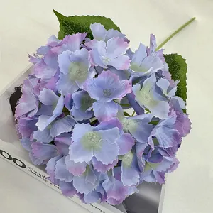 Factory Wholesale Faux Real Touch Hydrangea Flower TIANYUAN Large Single Stem Hydrangea Cloth Handmade Artificial Flowers