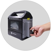Machine de marquage laser à fibre portable 3D haute précision, mini, 20-30W, refroidie par air, pour métal, compatible DXF/BMP