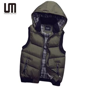 Gilet con Cappuccio Senza Maniche OEM ODM Personalizzato con Logo, Abbigliamento Invernale da Uomo, <span class=keywords><strong>Giacca</strong></span> Antivento Calda <span class=keywords><strong>e</strong></span> Spessa - Product Image 1