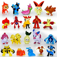 Figurines miniatures en PVC à succès, lot de 144 pièces, style dessin animé, figurines Pokemoned, Munecos De Coleccion, jouets en emballage OPP
