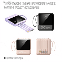 Estación de Energía Portátil de 10000mAh, Salida de 10W, Carga Rápida, Pantalla LED, USB Tipo-C Integrado, Mini-USB, Batería de Litio-Polímero