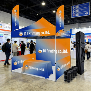 เต็นท์หลังคาแข็งแรงทนทาน พิมพ์ลายด้วยเทคนิค Dye Sublimation ขนาด 10x10 ฟุต โครงอะลูมิเนียม พับเก็บได้ สำหรับงานแสดงสินค้าและกิจกรรมส่งเสริมแบรนด์ - Product Image 2