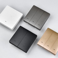 Interrupteur mural intelligent pour maison connectée avec application Smart Life Zigbee 3.0 pour Tuya, interrupteur 3 voies monophasé UK pour Smart Things Max. Courant 16A