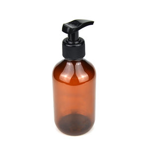 300ml 500ml Color ámbar hombro redondo plástico mascota loción bomba botella para lavado corporal champú jabón líquido - Product Image 3