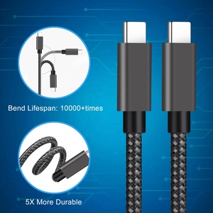 Le migliori vendite di tipo C maschio a tipo C cavo maschio PD 60W/3A USB 2.0 <span class=keywords><strong>linea</strong></span> dati nera - Product Image 4