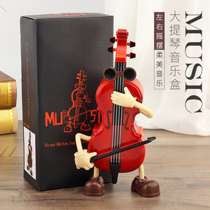 Caja Musical de Plástico con Diseño Clásico Retro para Violín y Guitarra, Regalo Musical para Violinistas - Product Image 5