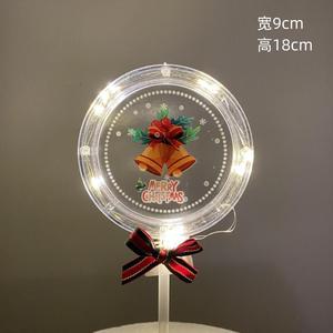 ท็อปเปอร์เค้กคริสต์มาสอะคริลิคพร้อมไฟ LED รูปน้ำผึ้งและหวานๆ ขนาด 9x18 ซม. สำหรับตกแต่งเค้ก - Product Image 3