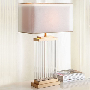 Modern Simple Living Room Desk Lamp E26 LED with Brass Fabric Drum <b>Shade</b> Eco-Friendly Home Hotel Indoor Decor <b>Lighting</b> Fixture - Product Image 1