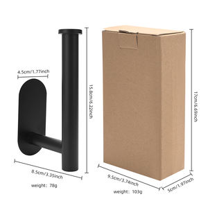 Barbiere portabagagli in lamina di <span class=keywords><strong>latta</strong></span> nero a parete porta-carta porta asciugamani Kichen - Product Image 6